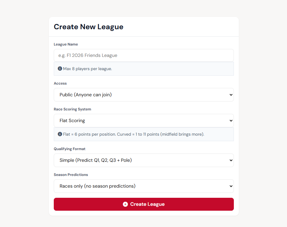 New Leagues on Tiposi